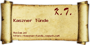 Kaszner Tünde névjegykártya